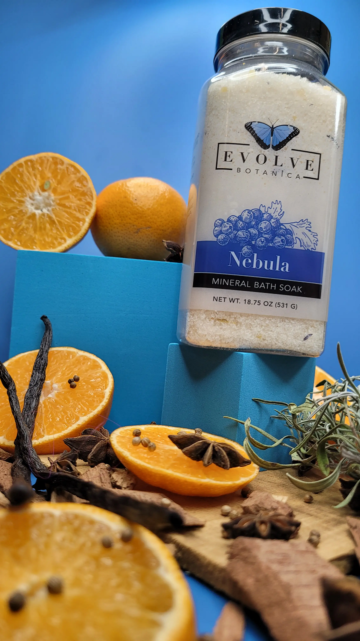 Mineral Soak featuring Nebula Bath Salt for a relaxing and rejuvenating bathing experience