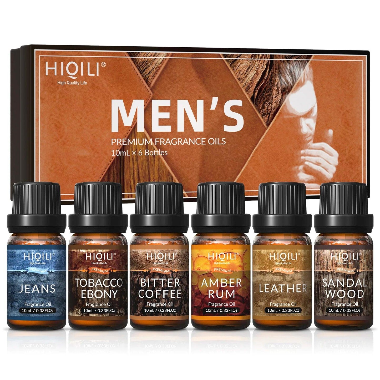 6 pcs HIQILI Fragrance Set, 10mL Pure Perfume Oil Set for Aromatherapy
