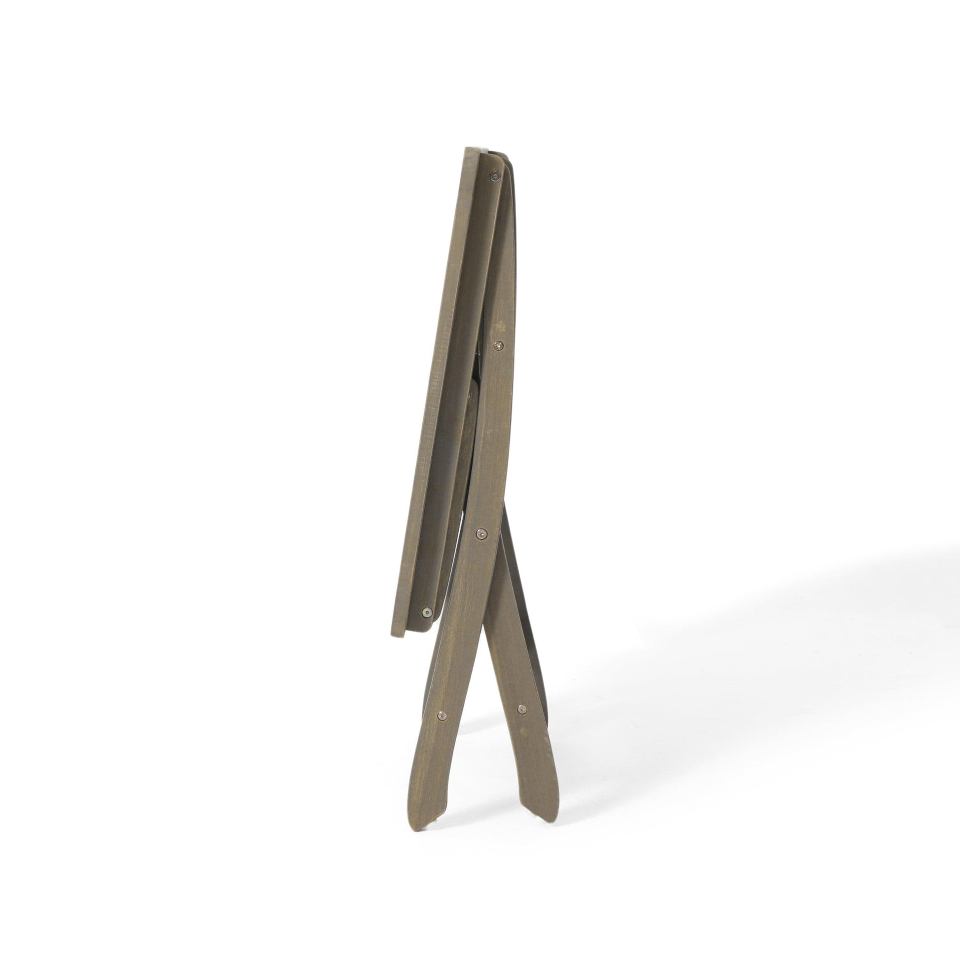 Foldable bistro table and chairs set ideal for compact dining spaces, combining functionality and elegance in design.