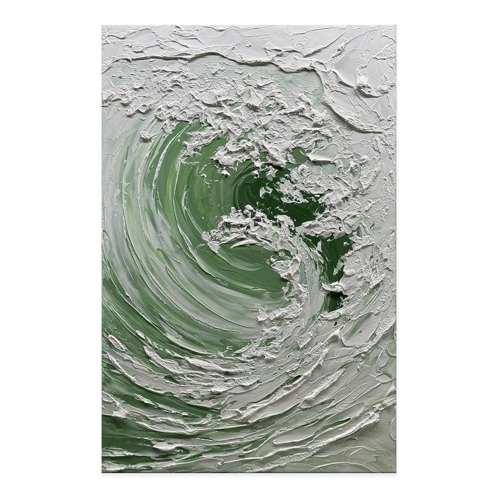 Nordic Ocean Waves Hand-painted Oil Painting On Canvas,Abstract Seaside Landscape Wall Art Poster Living Room Office Home Decor Mural.