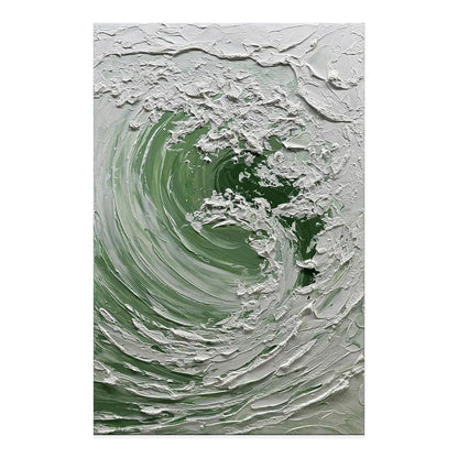 Nordic Ocean Waves Hand-painted Oil Painting On Canvas,Abstract Seaside Landscape Wall Art Poster Living Room Office Home Decor Mural.