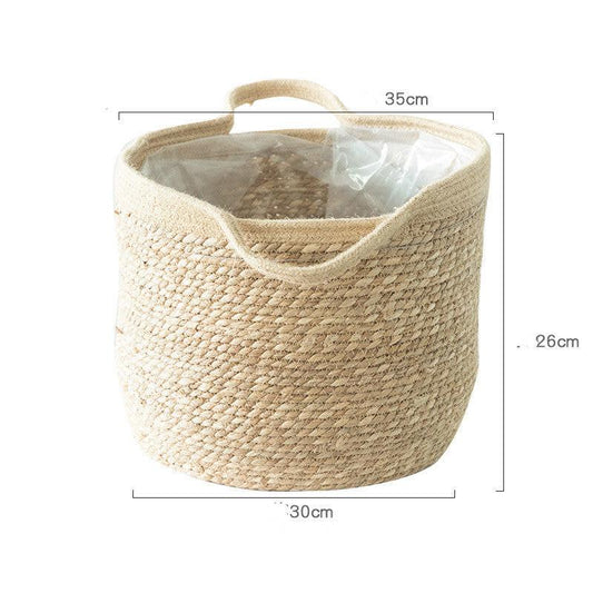 Handmade rattan flower basket.