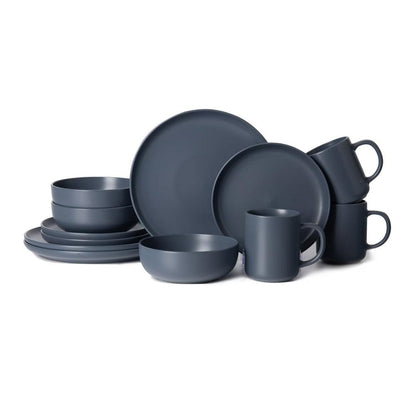12-Piece Stoneware Dinnerware Sets With Mugs  Microwave  Dishwasher Safe  Non-Toxic Dinner Plates Bowls Set Stackable Matte Glaze Kitchenware For 3