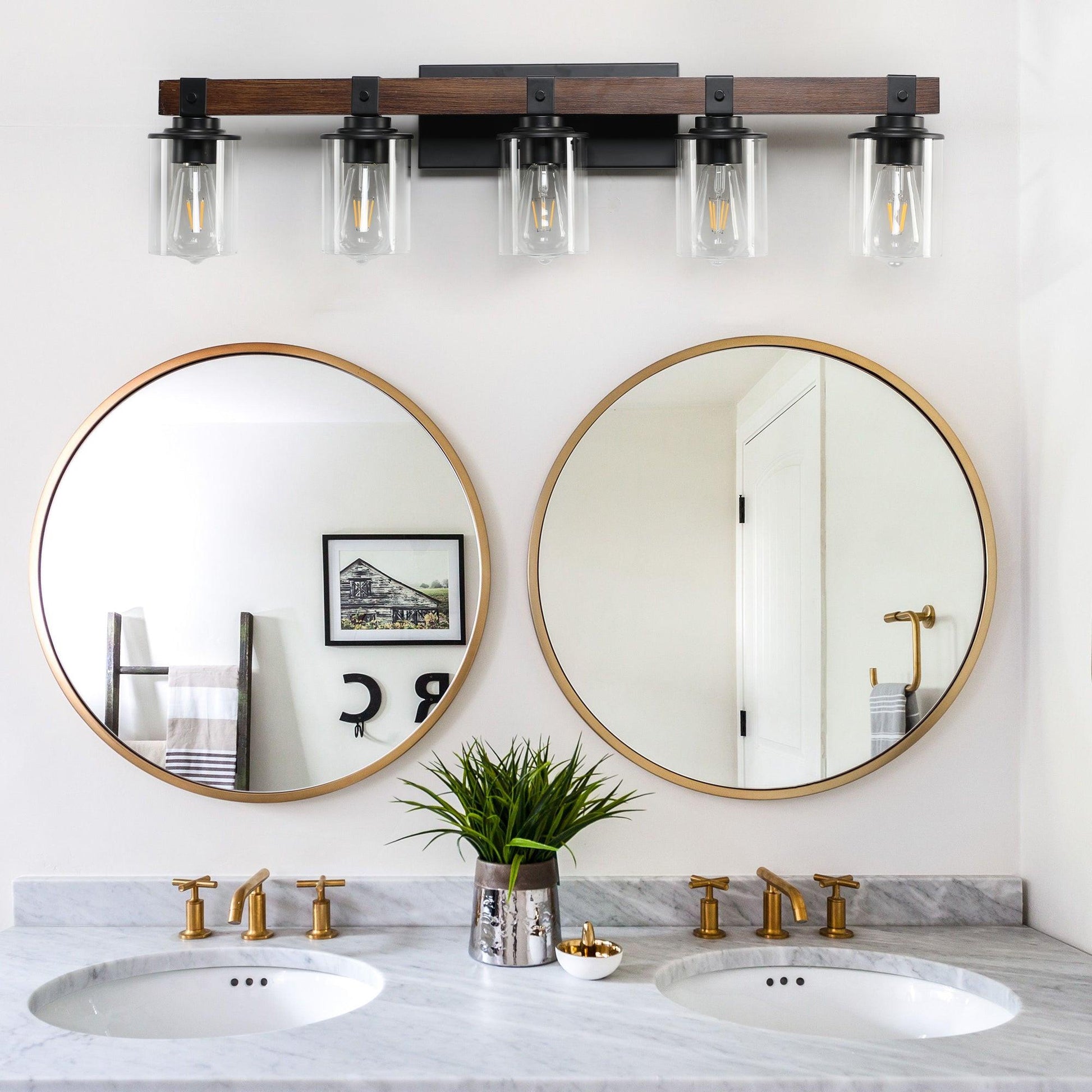 Elegant rustic vanity light fixture designed to enhance bathroom ambiance with vintage charm and warm illumination.