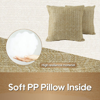 Outdoor/Indoor Decorative Set of 2 Throw Pillows with Inserts
