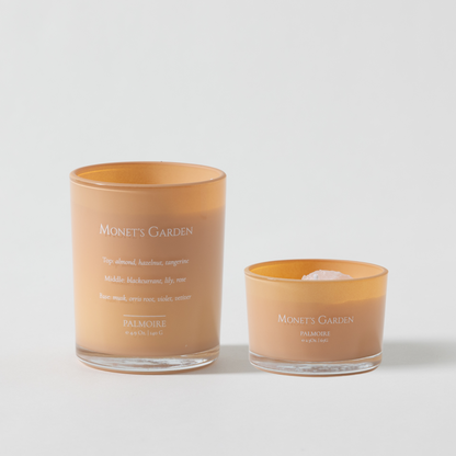 Monet's Garden candle set showcasing elegant floral scents and peaceful ambiance
