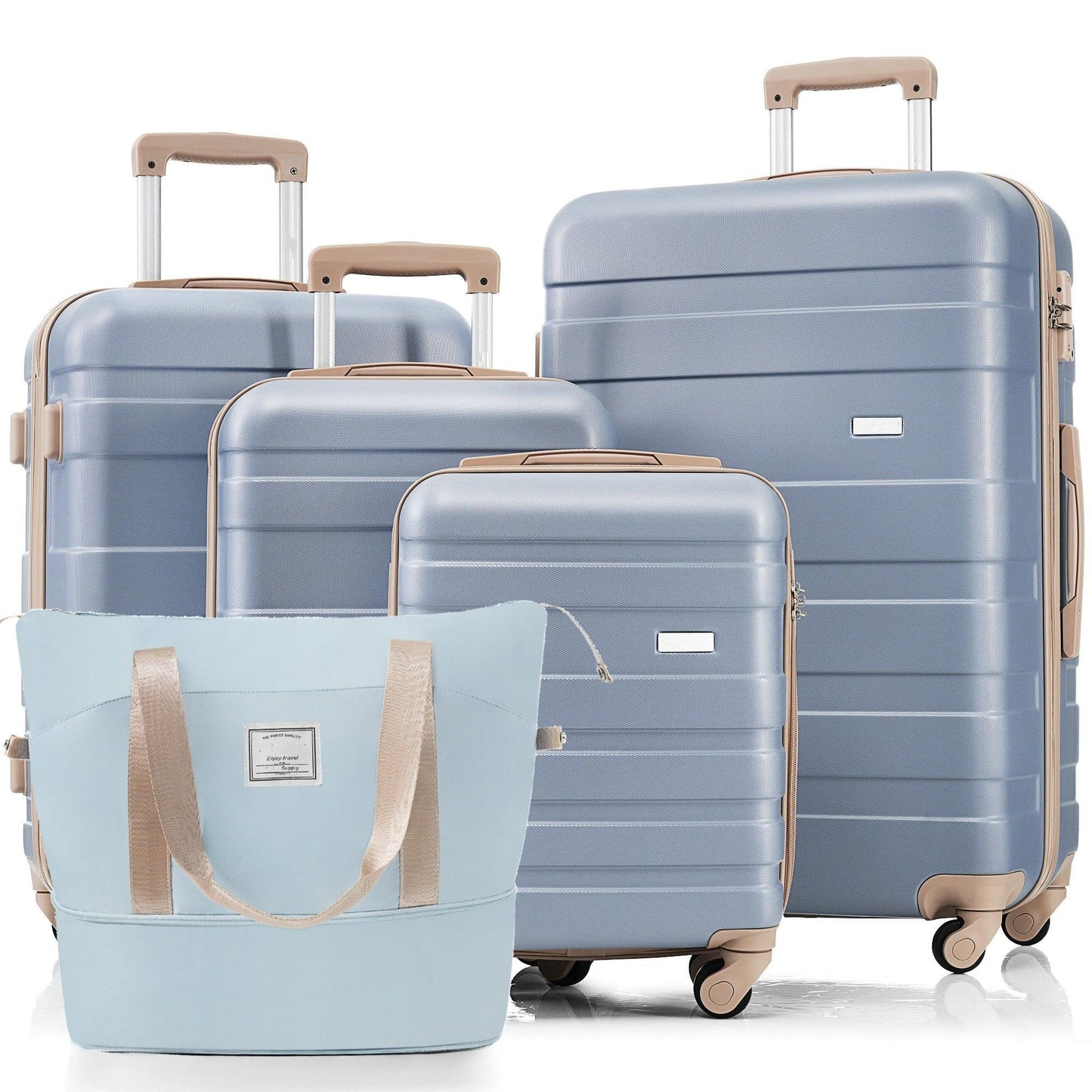 5-Piece Luggage Set With Expandable Travel Bag - Includes 16", 20", 24", 28"