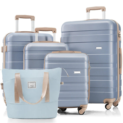 5-Piece Luggage Set With Expandable Travel Bag - Includes 16", 20", 24", 28"
