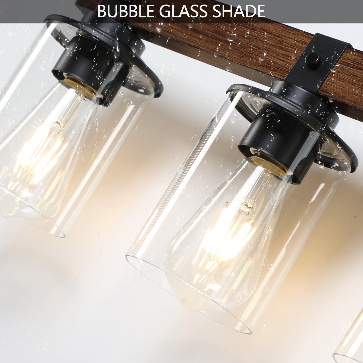 Elegant rustic vanity light fixture designed to enhance bathroom ambiance with vintage charm and warm illumination.
