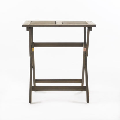 Foldable bistro table and chairs set ideal for compact dining spaces, combining functionality and elegance in design.