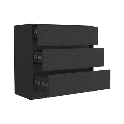 Sleek modern dresser with clean lines and ample storage, ideal for contemporary bedroom organization