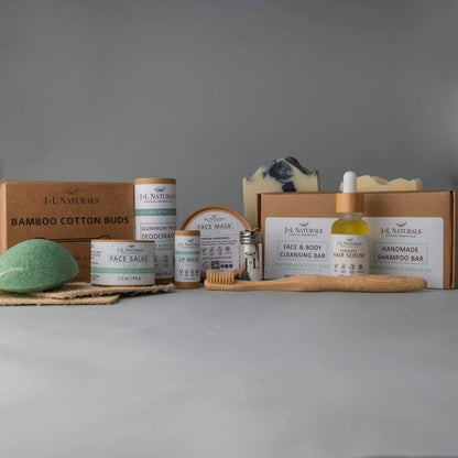 Comprehensive self-care kit including essential items for personal wellness and relaxation