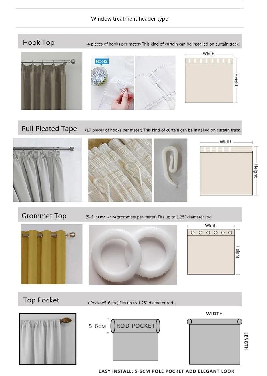 Modern Cotton Linen Curtain Yarn, Semi Shading Sheer Curtains