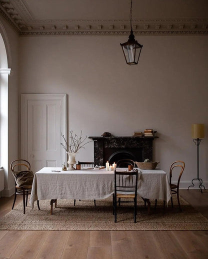 100% Pure Linen Handmade Solid Color Tablecloth
