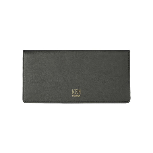 Black Vegan Cactus Leather Slim Wallet