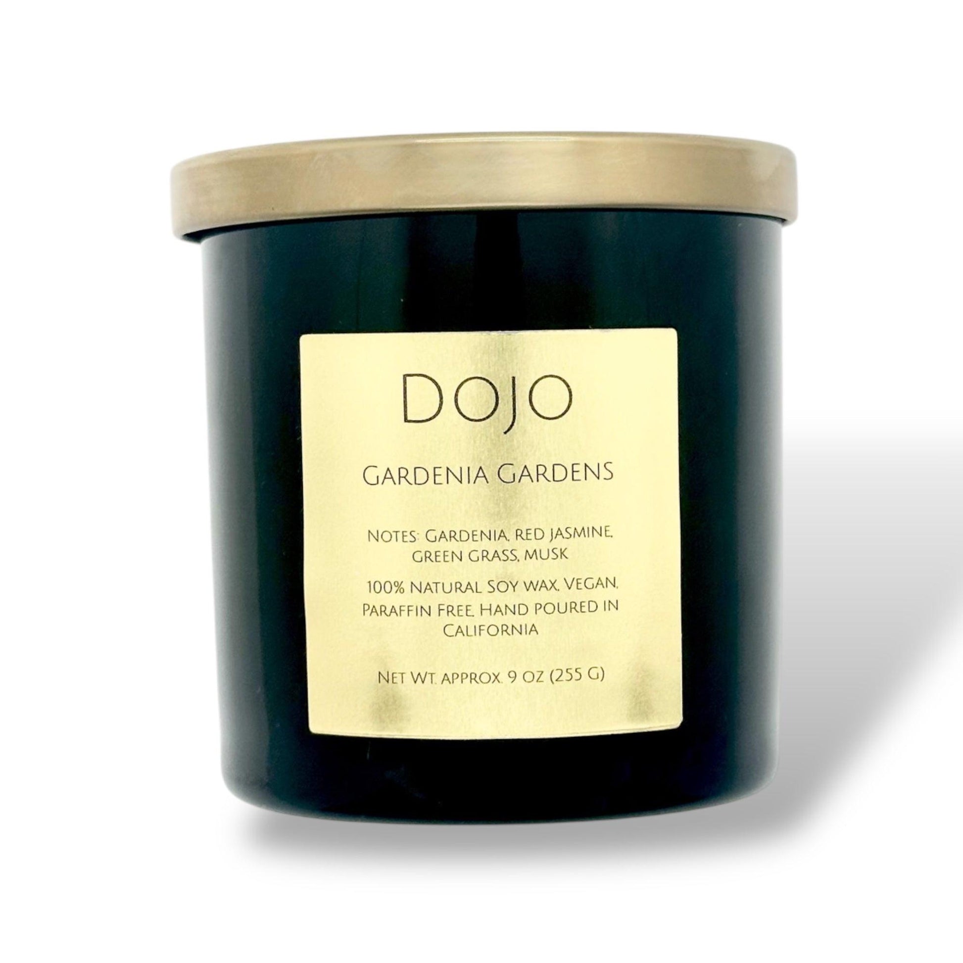 Elegant Gardenia Gardens luxury candle enhancing home ambiance with sophisticated fragrance and design.