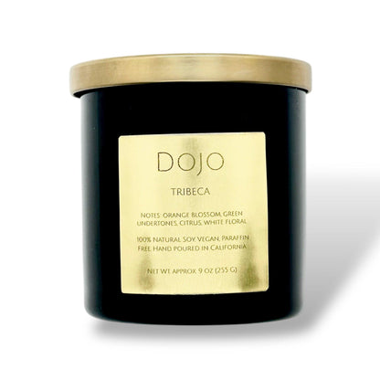 Luxury candle in Tribeca district exuding elegance and sophisticated ambiance for upscale living