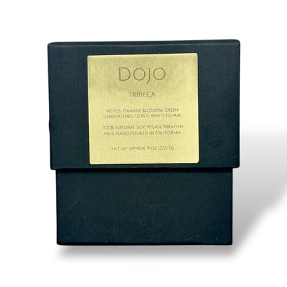 Luxury candle in Tribeca district exuding elegance and sophisticated ambiance for upscale living