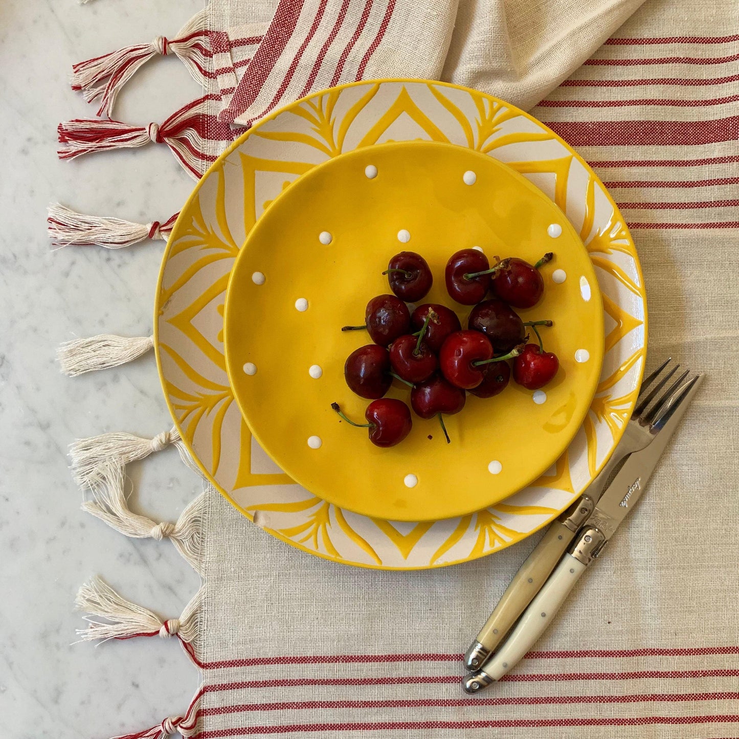 Eco-friendly Kayseri Tablecloth Set - Red