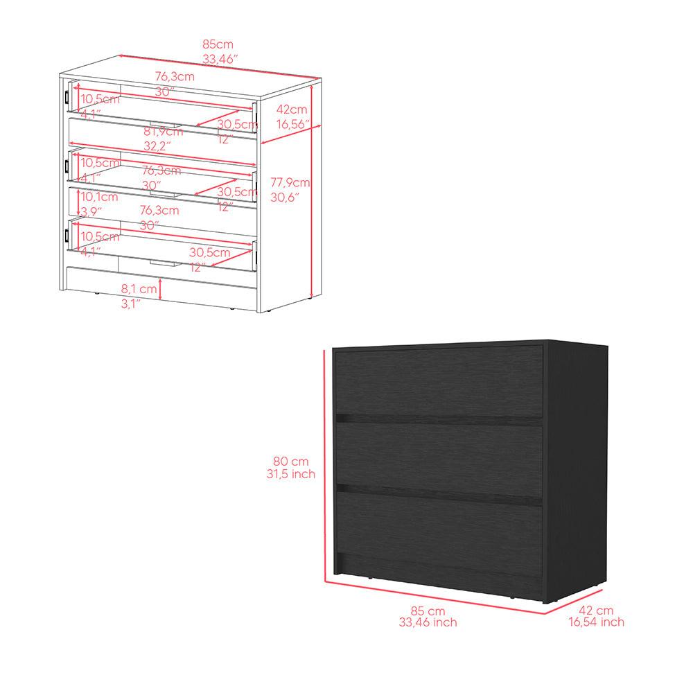 Sleek modern dresser with clean lines and ample storage, ideal for contemporary bedroom organization