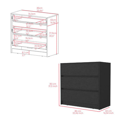 Sleek modern dresser with clean lines and ample storage, ideal for contemporary bedroom organization
