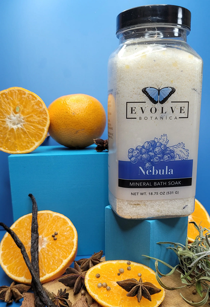 Mineral Soak featuring Nebula Bath Salt for a relaxing and rejuvenating bathing experience