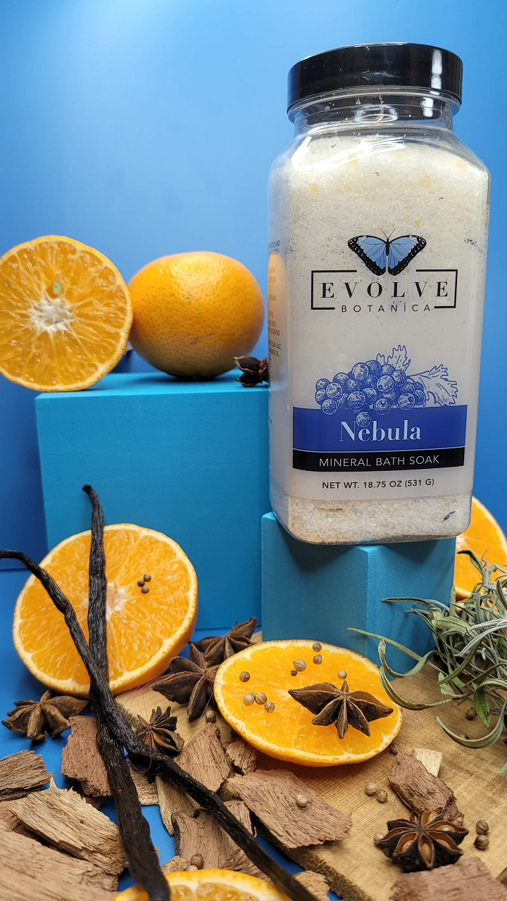 Mineral Soak featuring Nebula Bath Salt for a relaxing and rejuvenating bathing experience