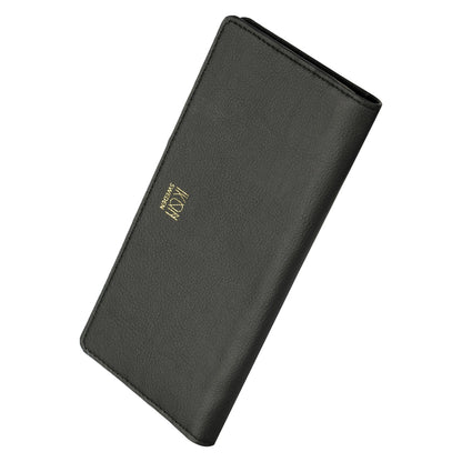 Black Vegan Cactus Leather Slim Wallet