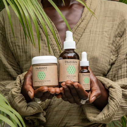 Vata Dosha Ayurvedic skincare products promoting balanced, natural skin health and rejuvenation