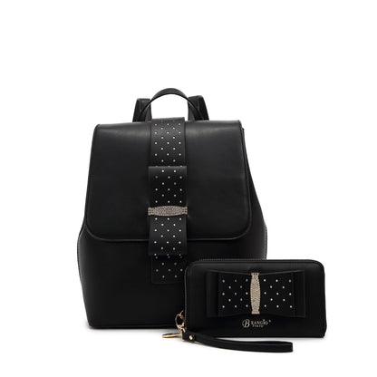 Brangio Bow Chic Backpack & Wallet Set