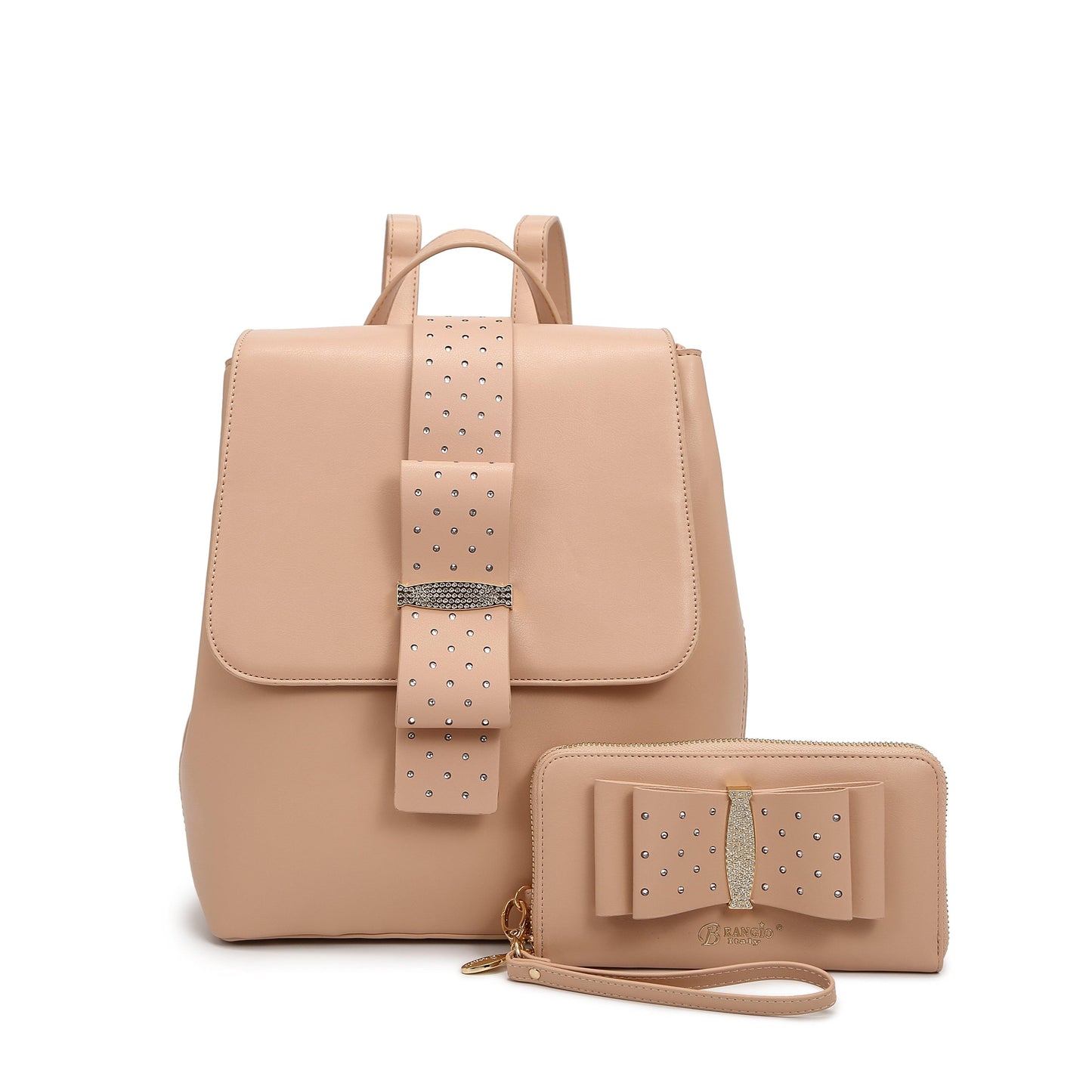 Brangio Bow Chic Backpack & Wallet Set