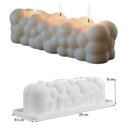 Wave Cylindrical Candle Silicone Mold with Twisted Irregular Geometric Shape
