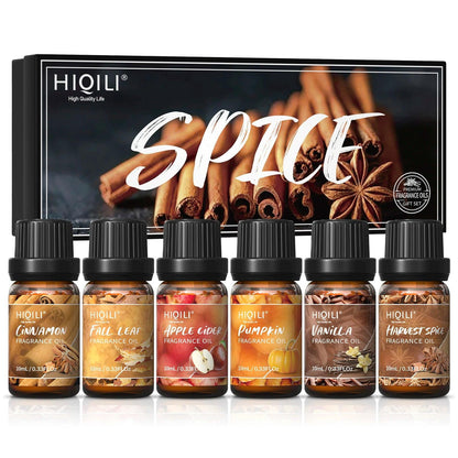 6 pcs HIQILI Fragrance Set, 10mL Pure Perfume Oil Set for Aromatherapy