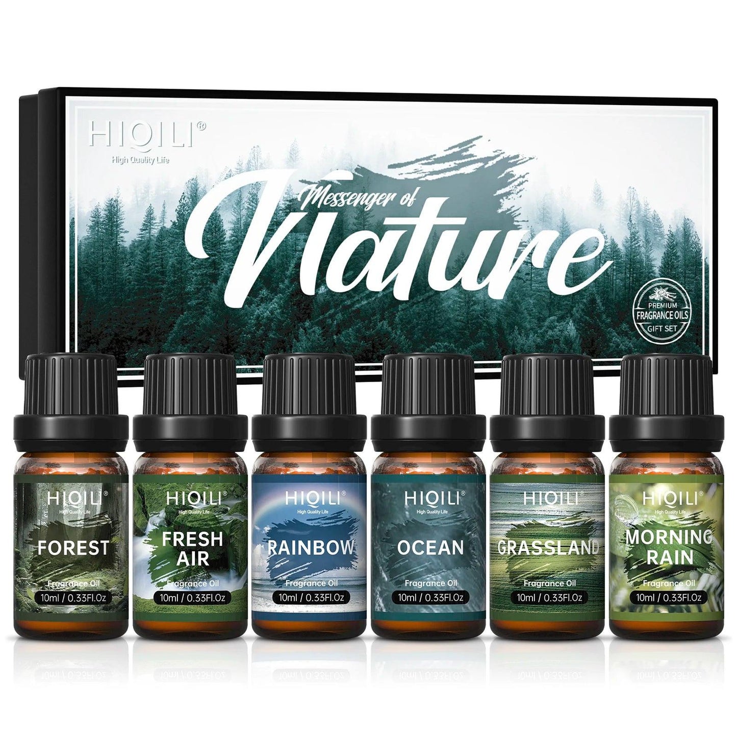 6 pcs HIQILI Fragrance Set, 10mL Pure Perfume Oil Set for Aromatherapy