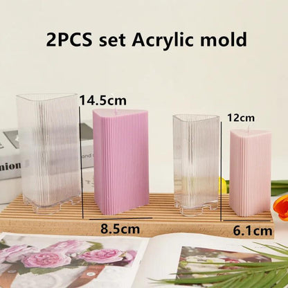DIY Geometric Silicone Candle Making Mold