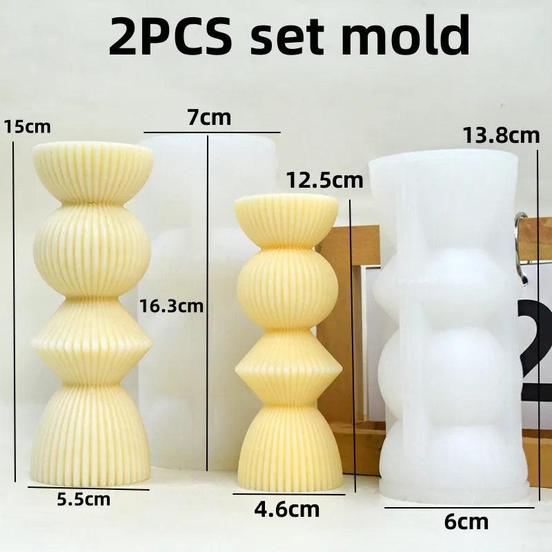 DIY Geometric Silicone Candle Making Mold