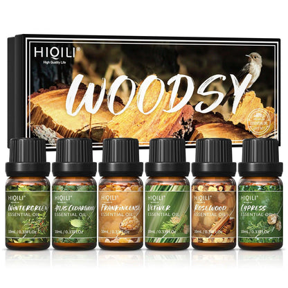 6 pcs HIQILI Fragrance Set, 10mL Pure Perfume Oil Set for Aromatherapy