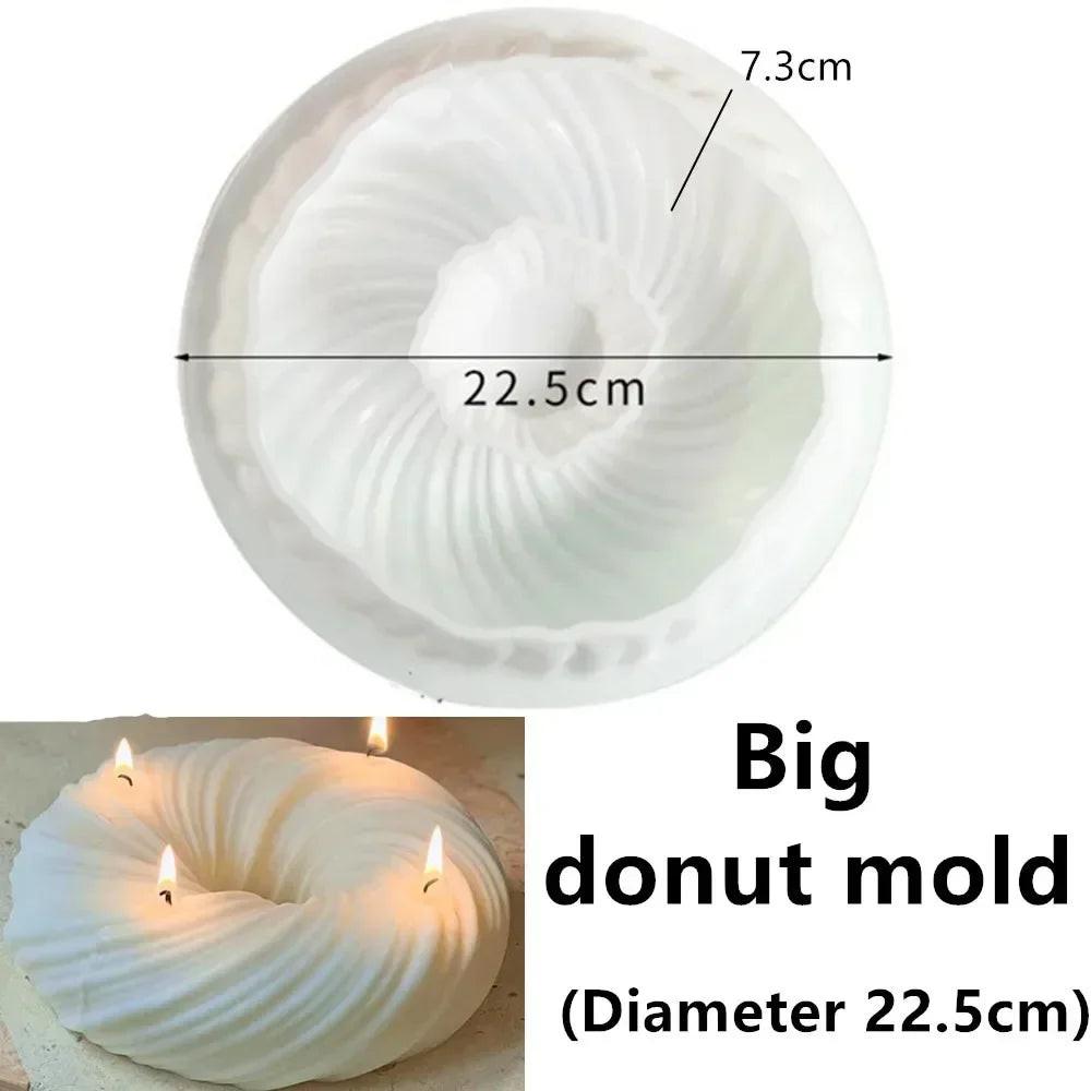 Wave Cylindrical Candle Silicone Mold with Twisted Irregular Geometric Shape