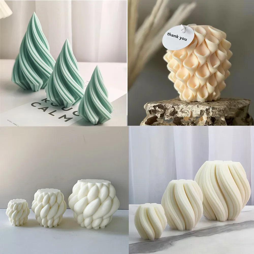 DIY Geometric Silicone Candle Making Mold