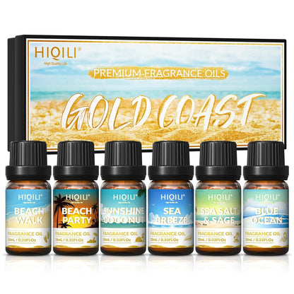 6 pcs HIQILI Fragrance Set, 10mL Pure Perfume Oil Set for Aromatherapy