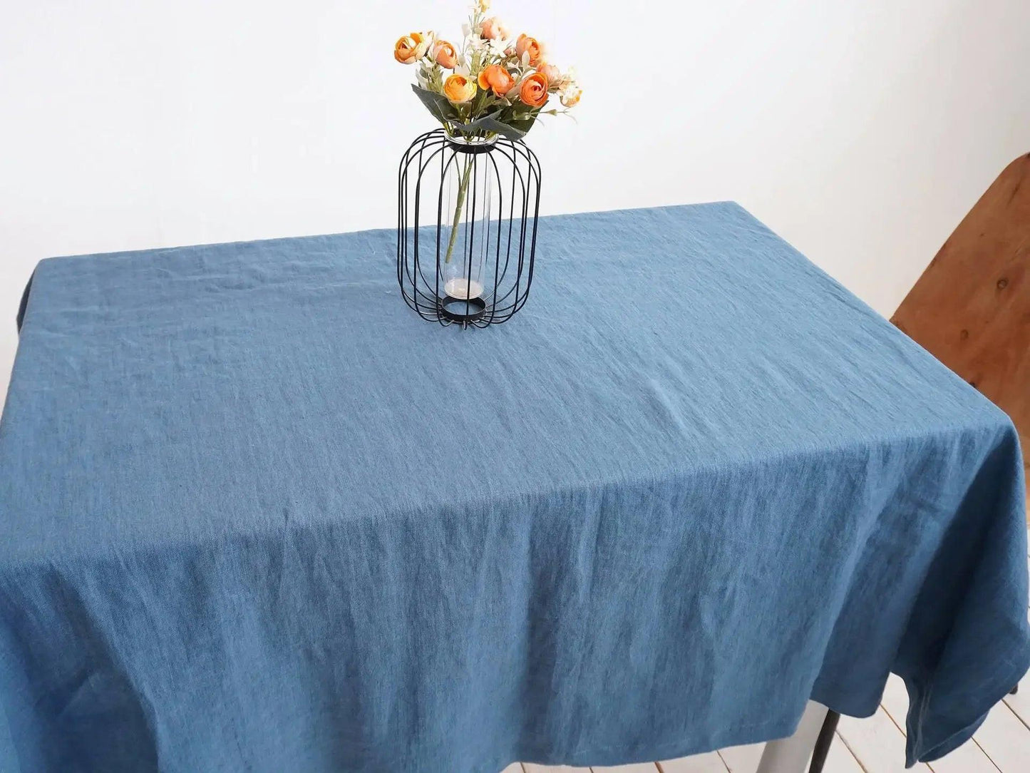 100% Pure Linen Handmade Solid Color Tablecloth