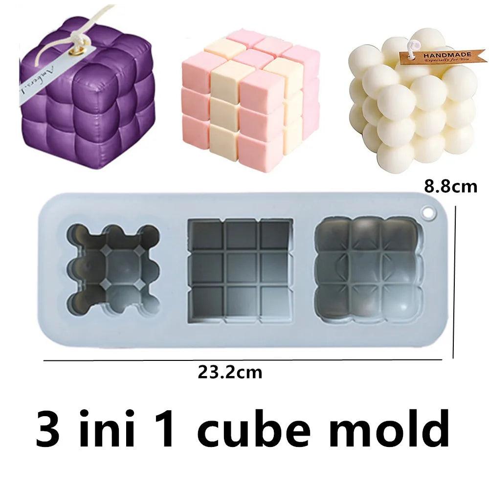 DIY Geometric Silicone Candle Making Mold