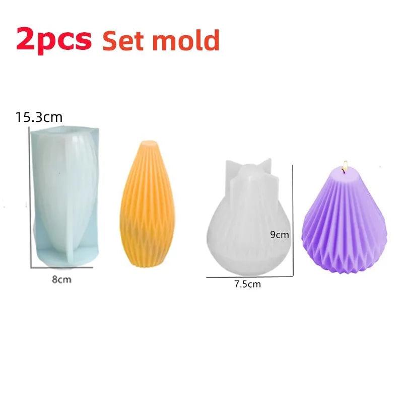 DIY Geometric Silicone Candle Making Mold