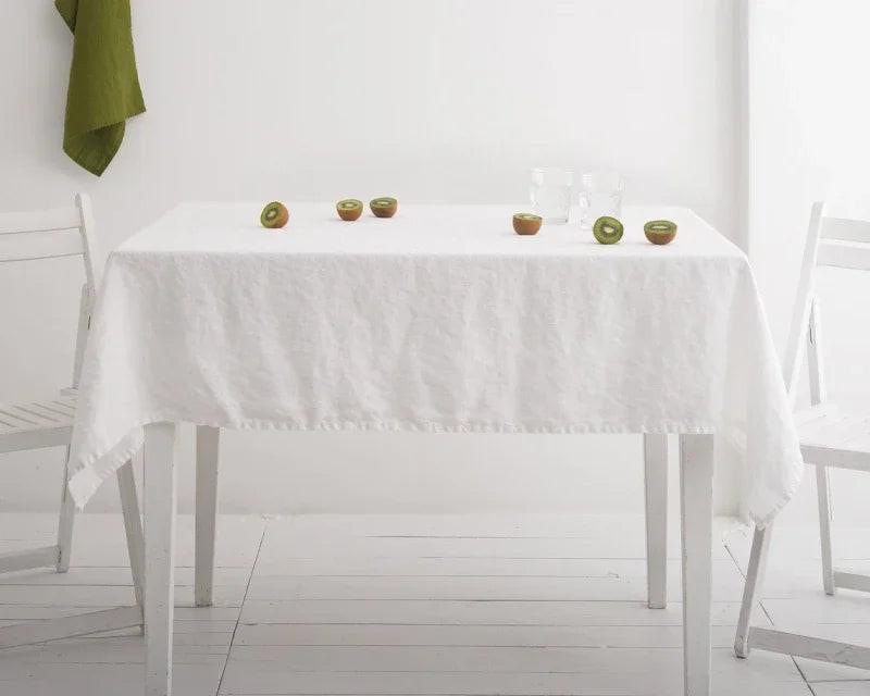 100% Pure Linen Handmade Solid Color Tablecloth