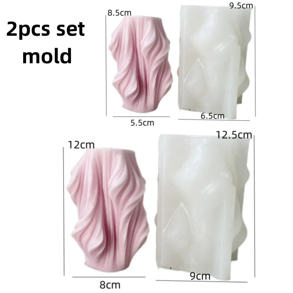 DIY Geometric Silicone Candle Making Mold