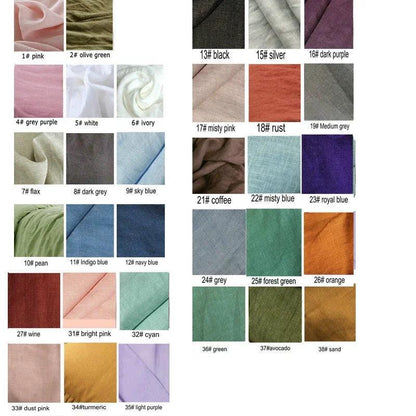 100% Pure Linen Handmade Solid Color Tablecloth