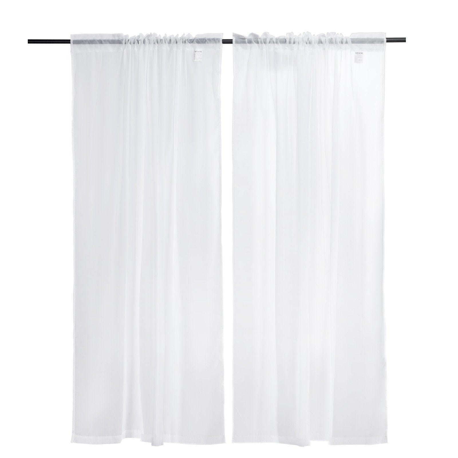 Sheer Curtains 52 W X 84 L Inches 2 Panels Window Drapes Rod Pocket Polyester.