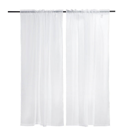 Sheer Curtains 52 W X 84 L Inches 2 Panels Window Drapes Rod Pocket Polyester.