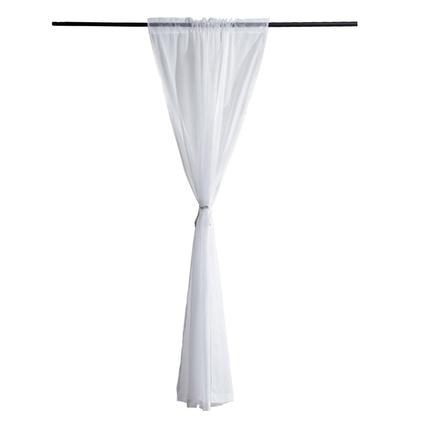 Sheer Curtains 52 W X 84 L Inches 2 Panels Window Drapes Rod Pocket Polyester.