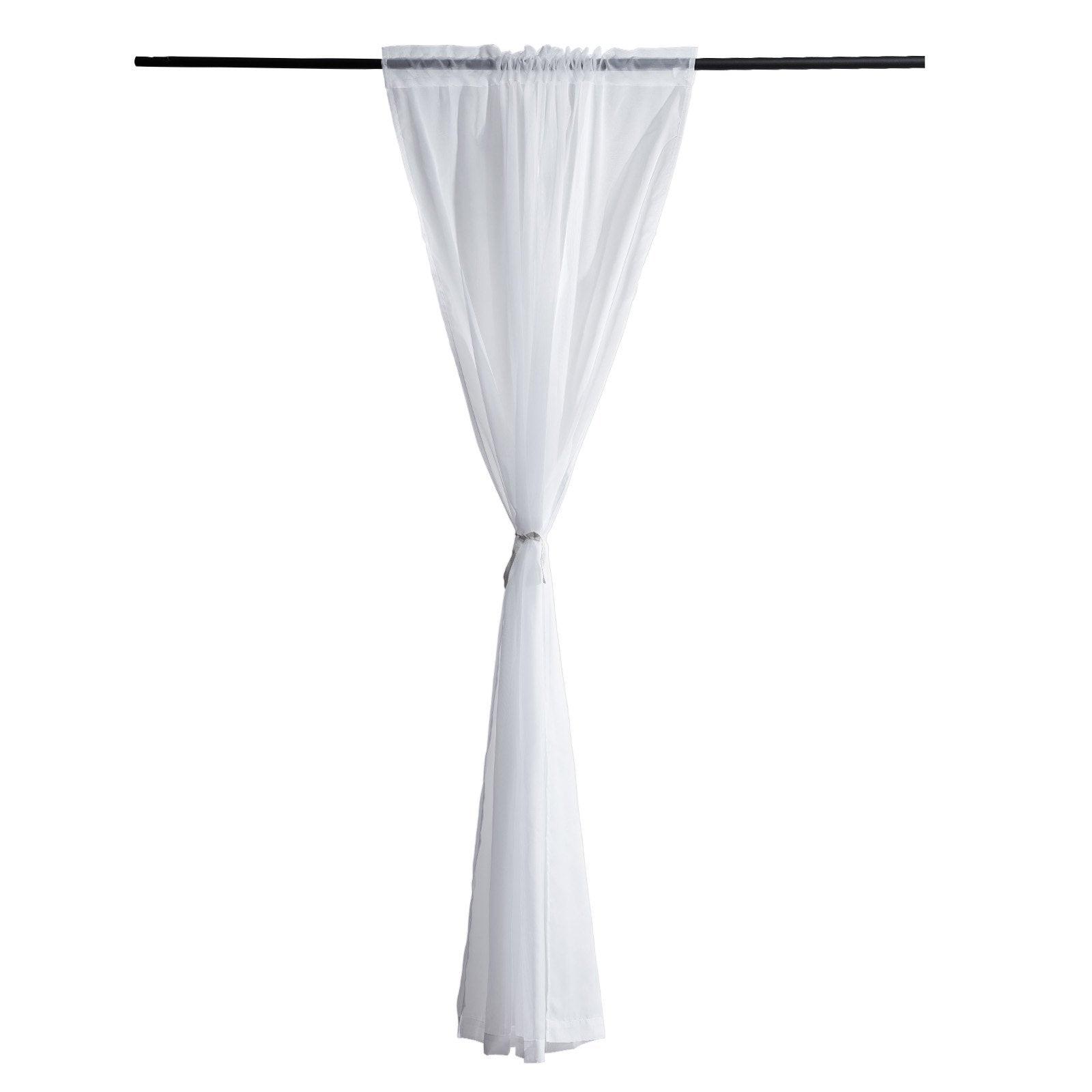 Sheer Curtains 52 W X 84 L Inches 2 Panels Window Drapes Rod Pocket Polyester.